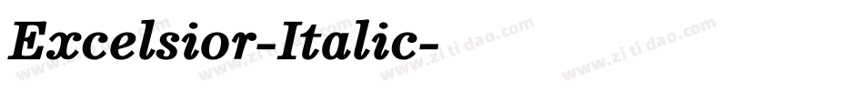 Excelsior-Italic字体转换