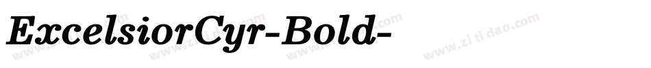ExcelsiorCyr-Bold字体转换