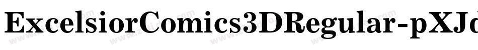 ExcelsiorComics3DRegular-pXJd字体转换