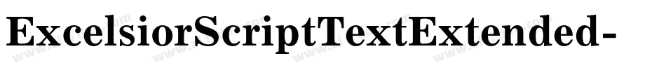 ExcelsiorScriptTextExtended字体转换