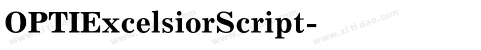 OPTIExcelsiorScript字体转换