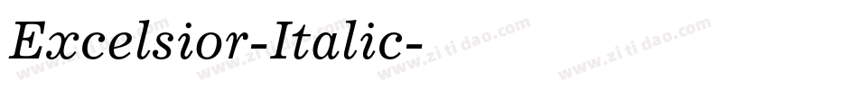 Excelsior-Italic字体转换