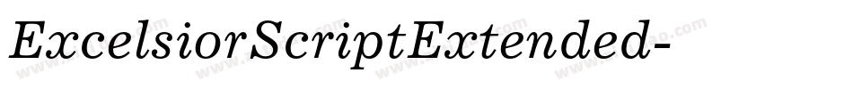 ExcelsiorScriptExtended字体转换