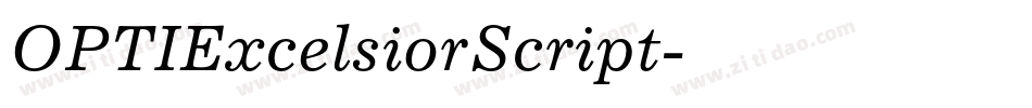 OPTIExcelsiorScript字体转换