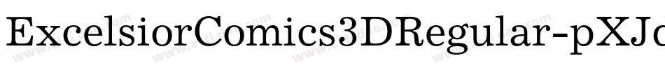 ExcelsiorComics3DRegular-pXJd字体转换