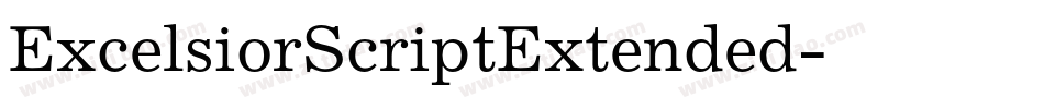 ExcelsiorScriptExtended字体转换