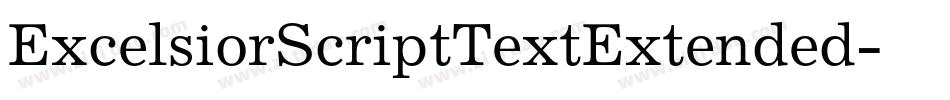 ExcelsiorScriptTextExtended字体转换