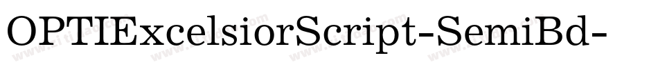 OPTIExcelsiorScript-SemiBd字体转换