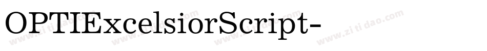 OPTIExcelsiorScript字体转换
