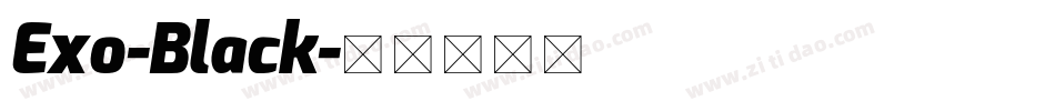 Exo-Black字体转换