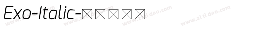 Exo-Italic字体转换