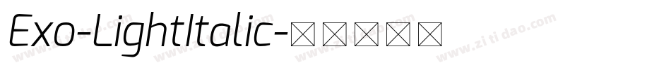 Exo-LightItalic字体转换