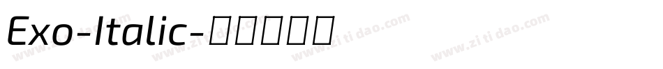Exo-Italic字体转换