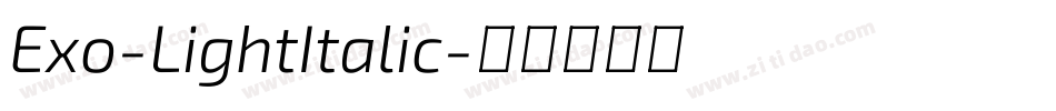 Exo-LightItalic字体转换