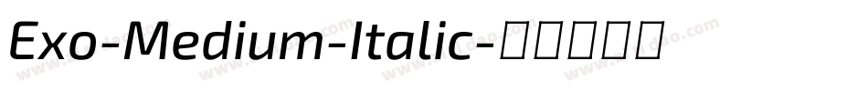 Exo-Medium-Italic字体转换