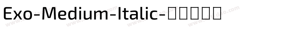 Exo-Medium-Italic字体转换