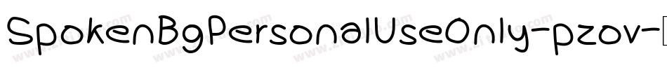 SpokenBgPersonalUseOnly-pzov字体转换