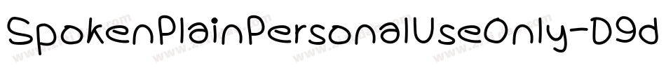 SpokenPlainPersonalUseOnly-D9dx字体转换