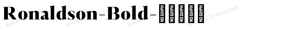 Ronaldson-Bold字体转换
