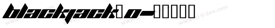 Blackjack_0字体转换