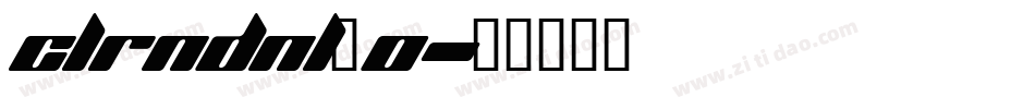 Clrndnl_0字体转换