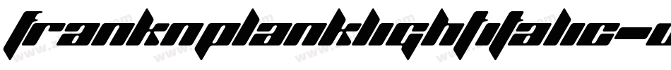 FrankNPlankLightItalic-dYmV字体转换