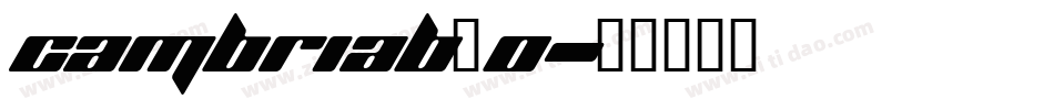 cambriab_0字体转换