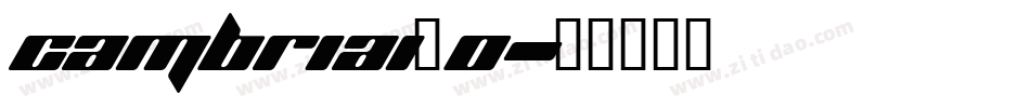 cambriai_0字体转换