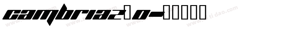 cambriaz_0字体转换