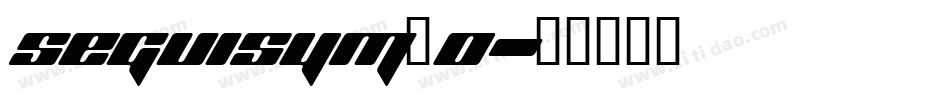 seguisym_0字体转换