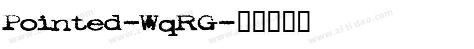 Pointed-WqRG字体转换