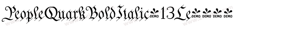 PeopleQuarkBoldItalic-13Le字体转换