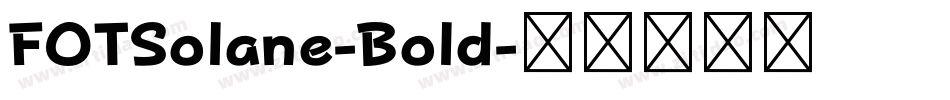FOTSolane-Bold字体转换