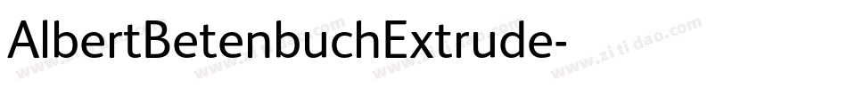 AlbertBetenbuchExtrude字体转换