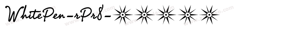WhitePen-rPr8字体转换