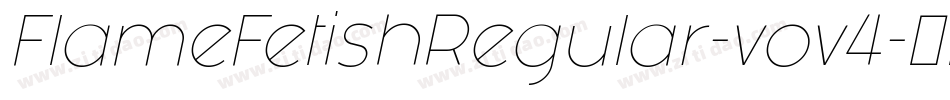 FlameFetishRegular-vov4字体转换