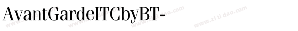 AvantGardeITCbyBT字体转换