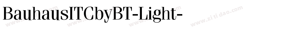 BauhausITCbyBT-Light字体转换