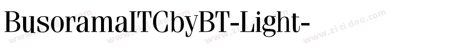 BusoramaITCbyBT-Light字体转换