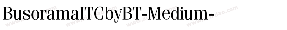 BusoramaITCbyBT-Medium字体转换