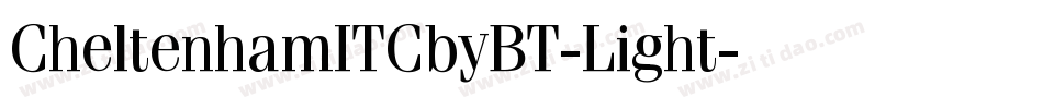 CheltenhamITCbyBT-Light字体转换