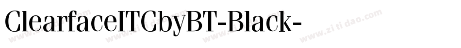 ClearfaceITCbyBT-Black字体转换