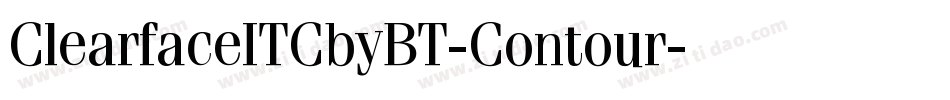 ClearfaceITCbyBT-Contour字体转换