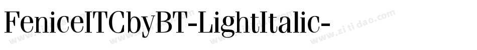 FeniceITCbyBT-LightItalic字体转换