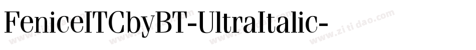 FeniceITCbyBT-UltraItalic字体转换