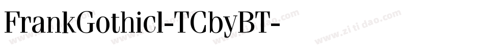 FrankGothicl-TCbyBT字体转换
