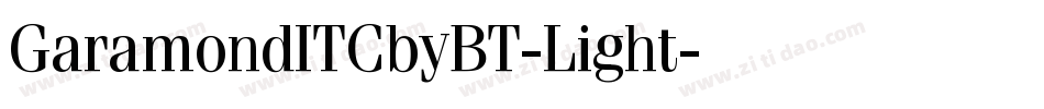GaramondITCbyBT-Light字体转换