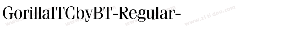GorillaITCbyBT-Regular字体转换