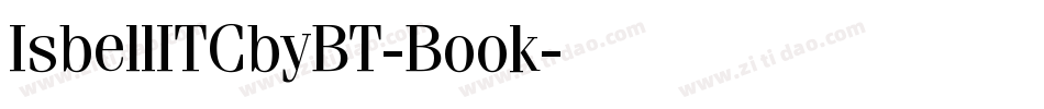 IsbellITCbyBT-Book字体转换