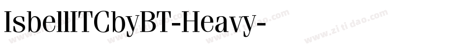 IsbellITCbyBT-Heavy字体转换